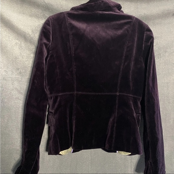 Jenna Lyons Vintage J. Crew Velvet Plum Eggplant Blazer 8T - Picture 2 of 6